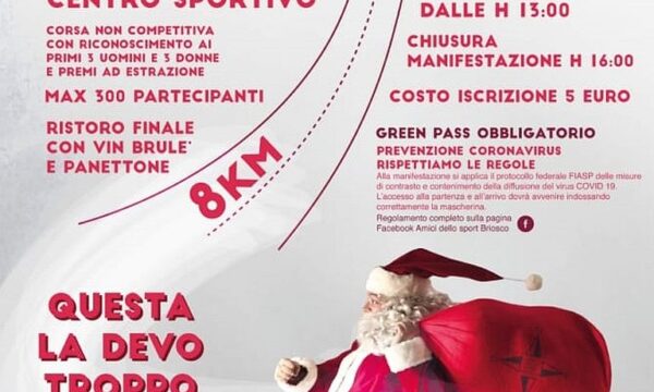 Briosco (MB) – Mini Trail di Babbo Natale – Sabato 18 dicembre 2021