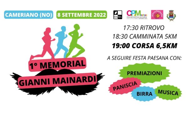 Cameriano (NO) – 1° memorial Gianni Mainardi – giovedì 8 settembre 2022