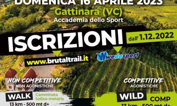 Gattinara (VC) – Brutal Trail Gattinara – domenica 16 aprile 2023