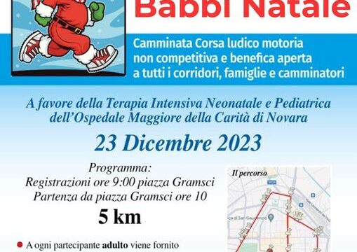 Novara (NO) – La Corsa dei Babbi Natale – sabato 23 dicembre 2023
